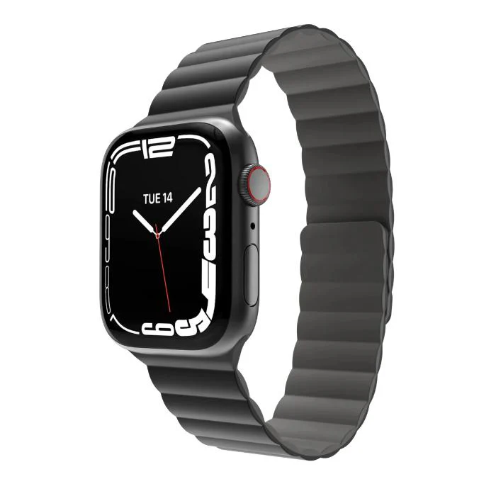 картинка Ремешок Apple watch 42/ 44/ 45/ 49mm Link Silicone Black от магазина КомпьютерЦентр