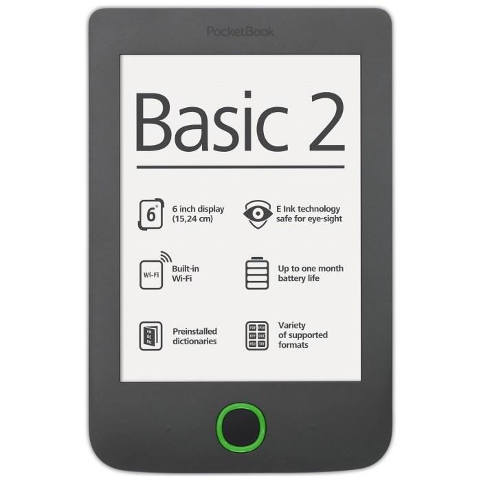 картинка Электронная книга PocketBook 614 Basic2 Grey (PB614-Y-CIS) от магазина КомпьютерЦентр