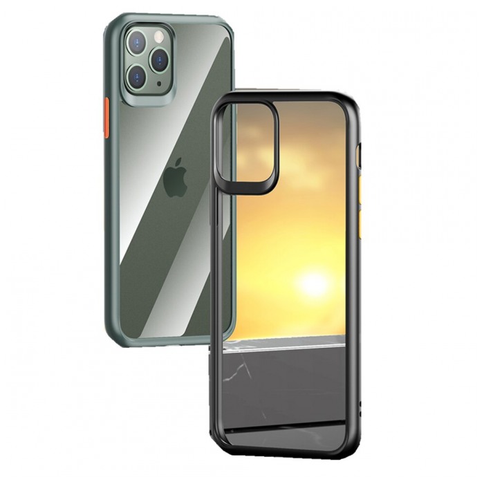 картинка Чехол Rock Guard Pro Protection Case for iPhone 12 Pro Max Transparent Black+Yellow от магазина КомпьютерЦентр