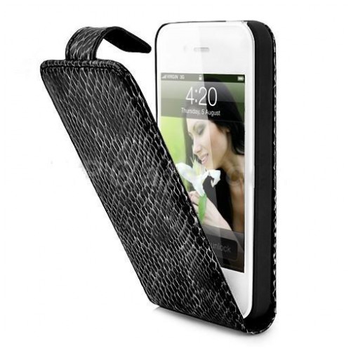 картинка Чехол Verus Snake Flip Black for iPhone 5/ 5s от магазина КомпьютерЦентр