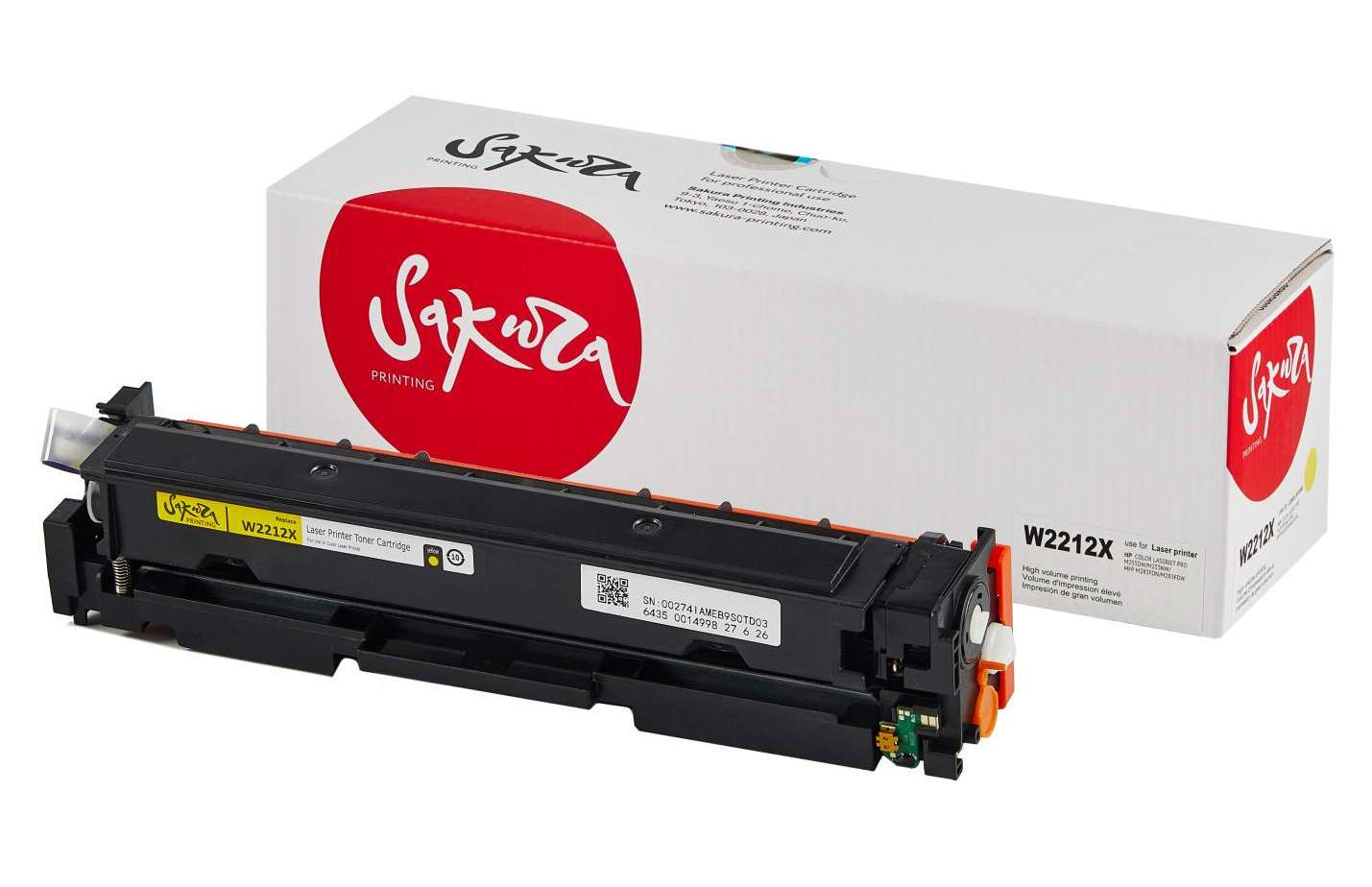 картинка Картридж лазерный Sakura W2212X (SAW2212X) (HP 207X) для HP, желтый от магазина КомпьютерЦентр