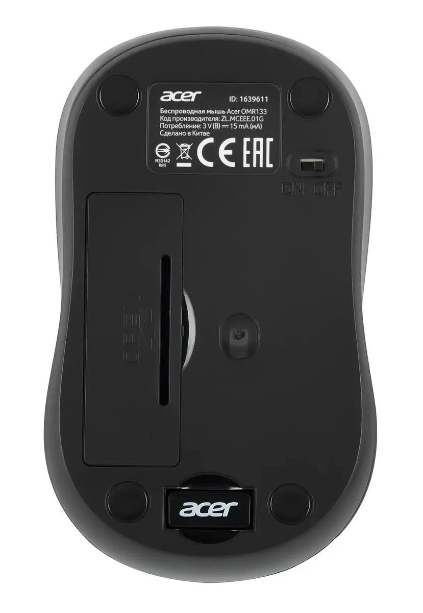 картинка Мышка Acer OMR133 Wireless USB Black (ZL.MCEEE.01G) от магазина КомпьютерЦентр