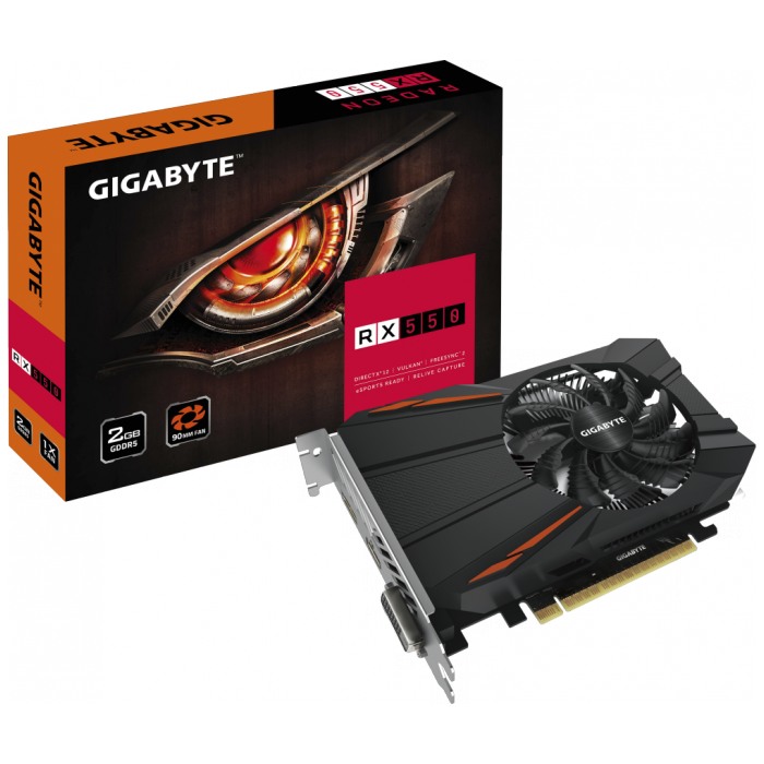 картинка Видеокарта Gigabyte 2Gb DDR5 AMD Radeon RX 550 (GV-RX550D5-2GD) от магазина КомпьютерЦентр