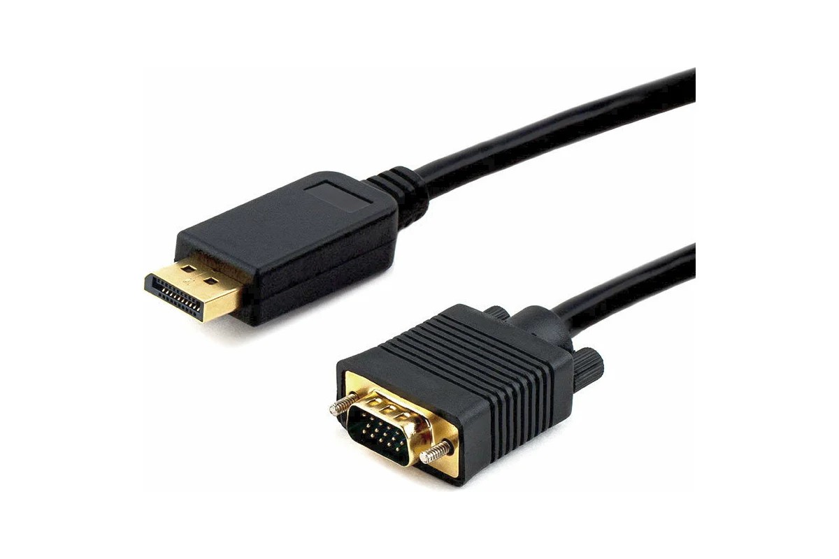 картинка Кабель DisplayPort->VGA Cablexpert CCP-DPM-VGAM-6, 1,8м, 20M/ 15M, черный, экран, пакет от магазина КомпьютерЦентр