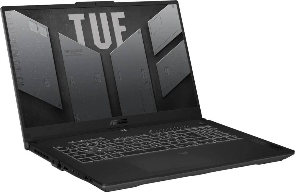 картинка Ноутбук ASUS TUF Gaming FA707NVR-HX023 17.3'' FHD IPS/  Ryzen 7 7435HS/  16ГБ/  512ГБ SSD/  NVIDIA GF RTX 4060/  DOS/  Mecha Gray от магазина КомпьютерЦентр