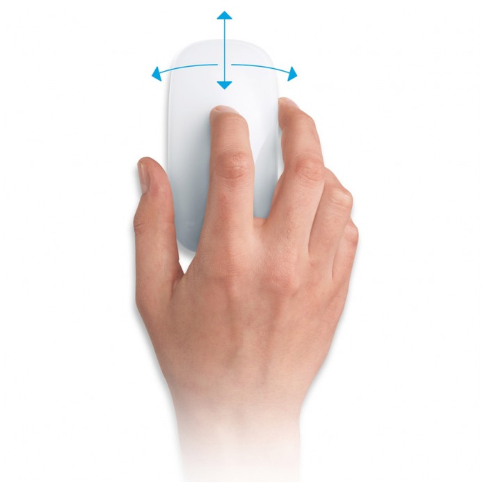 картинка Мышка Apple A1296 Wireless Magic Mouse (MB829ZM) от магазина КомпьютерЦентр