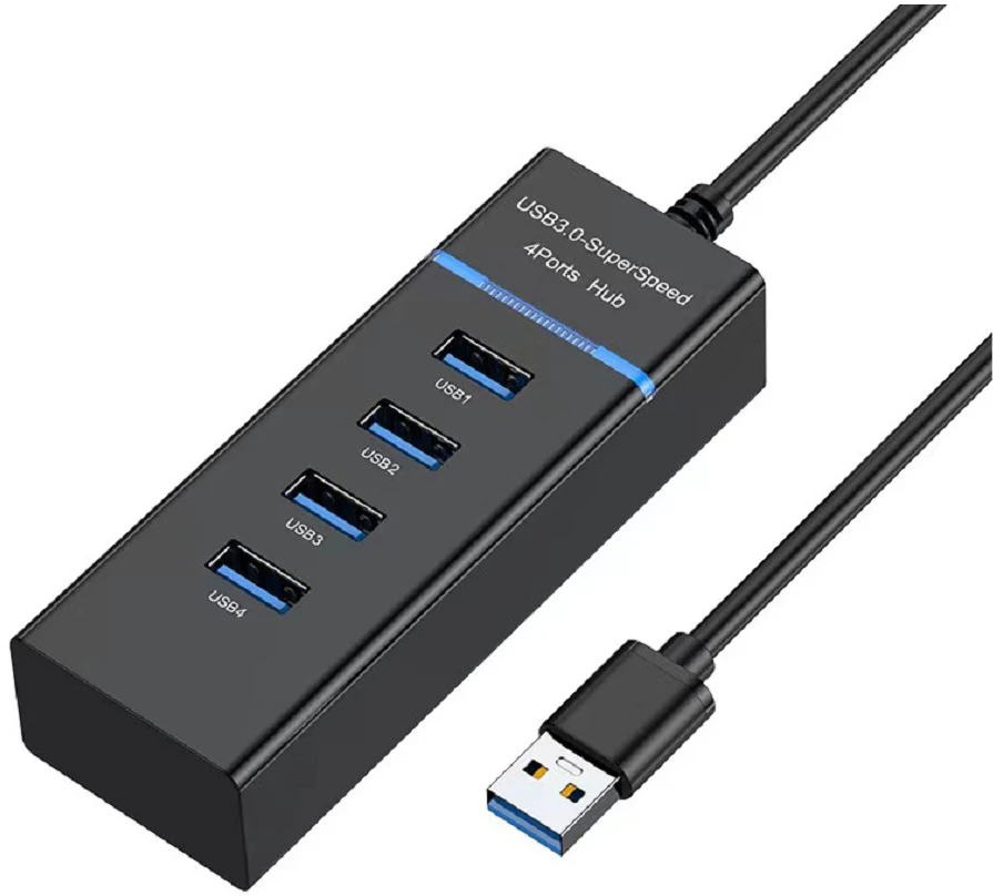 картинка HUB 4-port Bion (BXP-A-USBA-MULTI-04) USB 3.0 от магазина КомпьютерЦентр