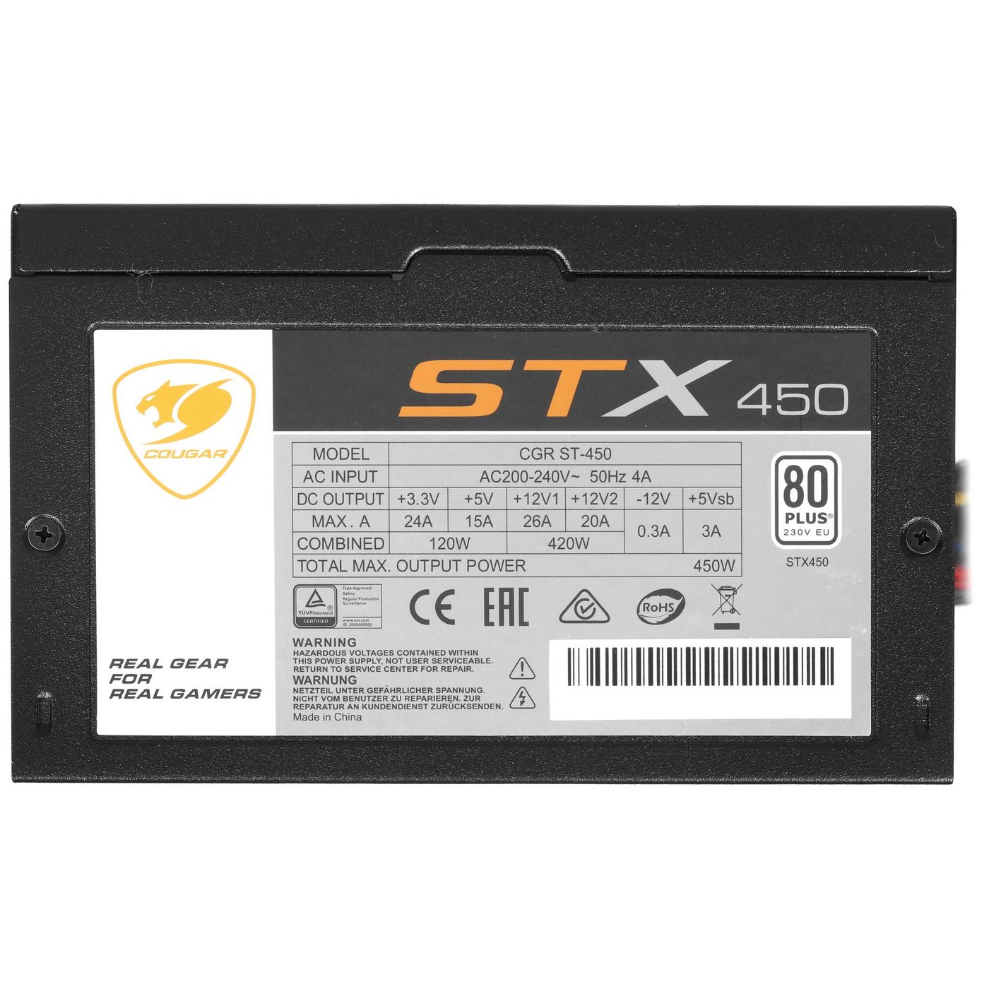 картинка Блок питания Cougar STX 450W 80+ (CGR ST-450) от магазина КомпьютерЦентр