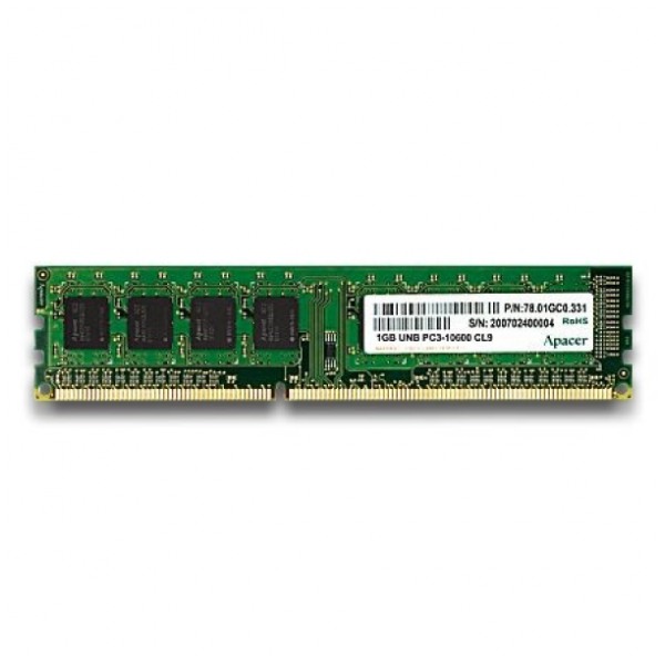картинка Оперативная память Apacer DIMM DDR3 1Gb 1333MHz PC3-10600 от магазина КомпьютерЦентр