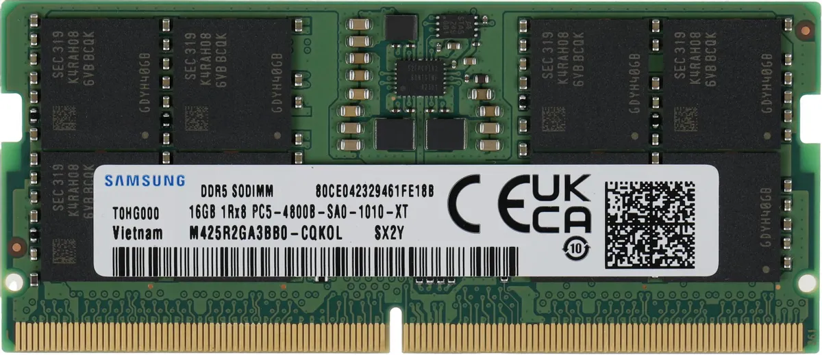 картинка SO-DIMM DDR5 16Gb 4800MHz PC5-38400 Samsung (M425R2GA3BB0-CQK) от магазина КомпьютерЦентр