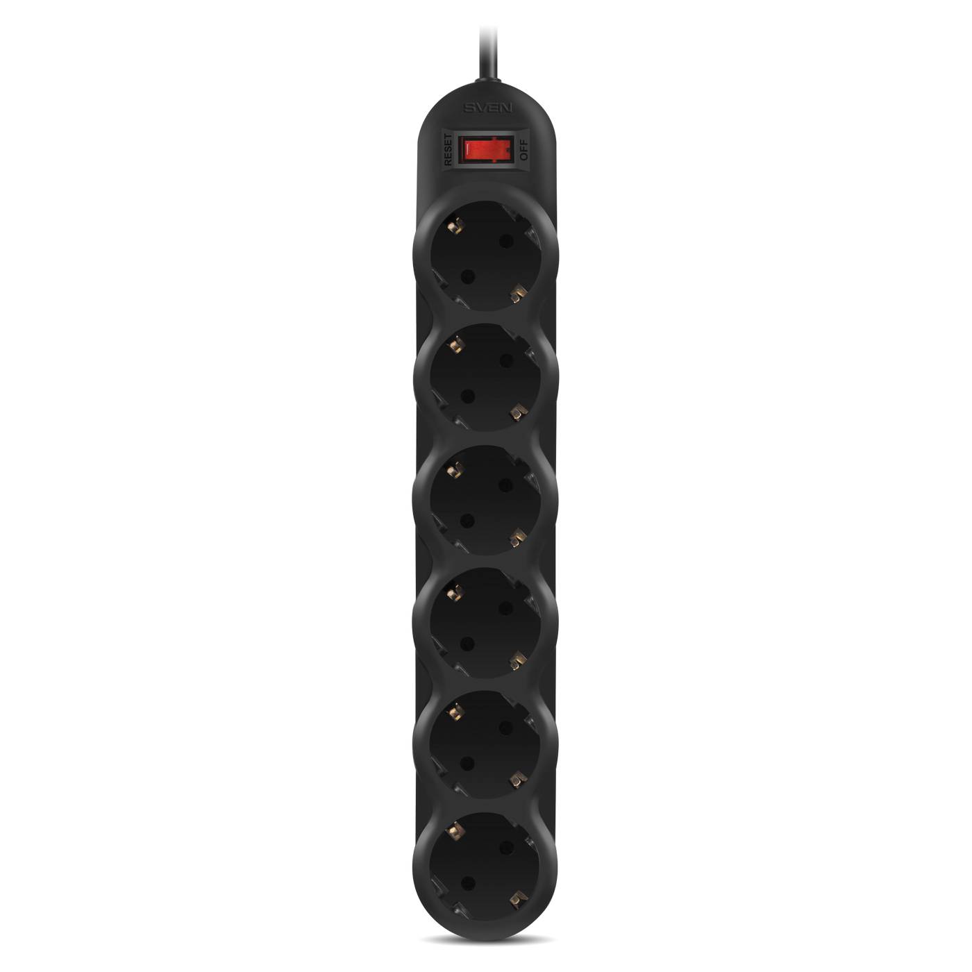 картинка Сетевой фильтр 3 м, Sven, 6 розеток, Black SF-06L (SV-015138) от магазина КомпьютерЦентр