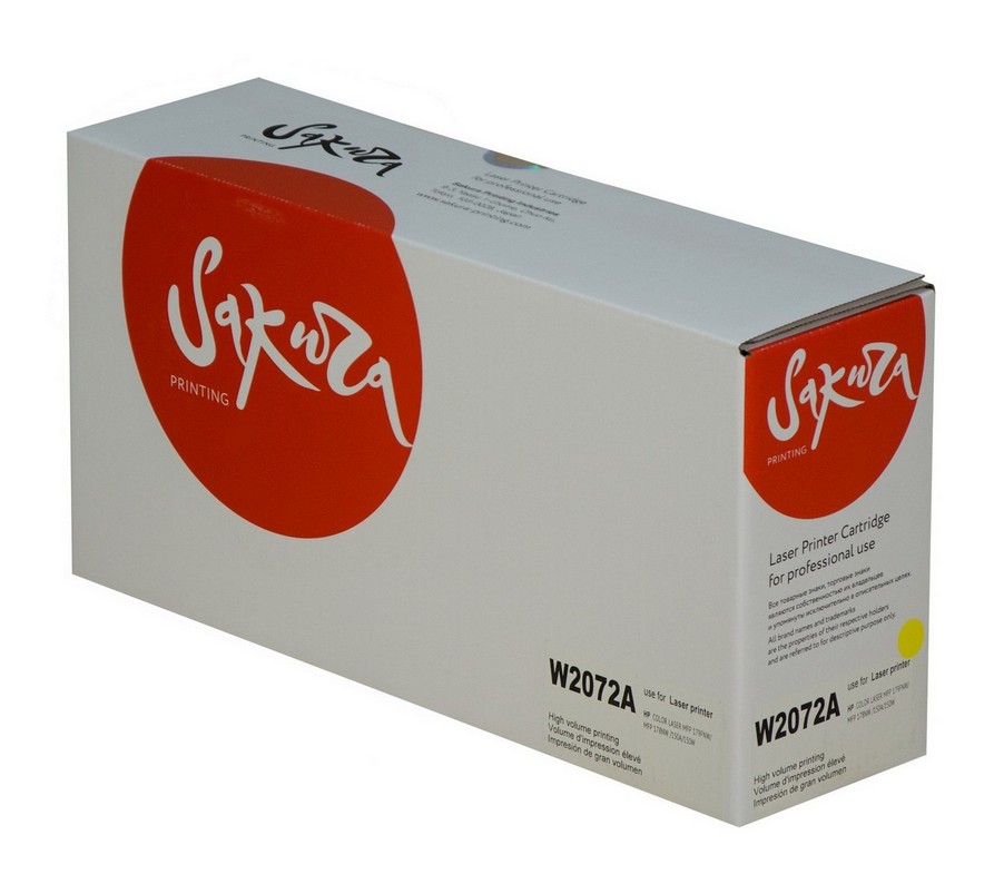картинка Картридж SAKURA W2072A (117A) желтый для HP от магазина КомпьютерЦентр