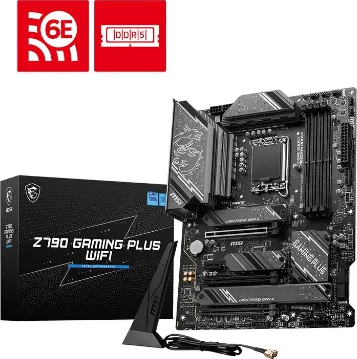 картинка Материнская плата MSI Z790 GAMING PLUS WIFI, LGA1700 Z790, 4xDDR5, ATX от магазина КомпьютерЦентр