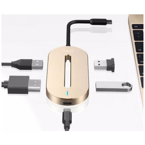 картинка Baseus O HUB 5 Port Desktop Type-C Multi-function Converter Expansion For Macbook  от магазина КомпьютерЦентр