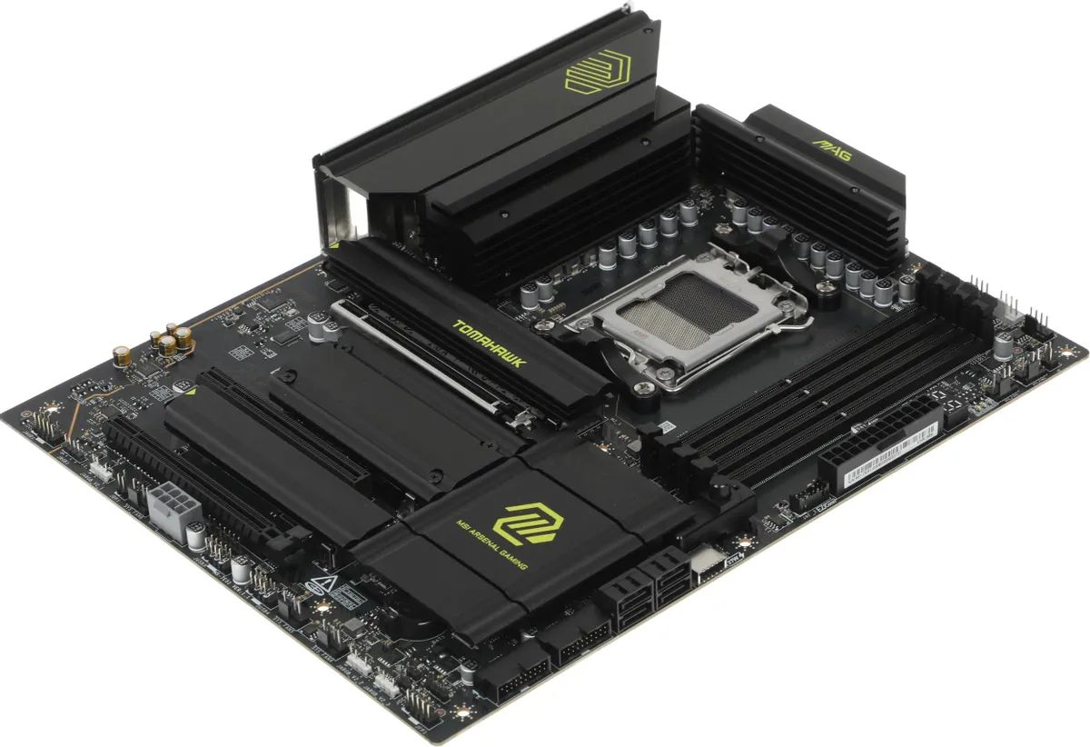 картинка Материнская плата MSI MAG X870 TOMAHAWK WIFI, AM5, AMD X870, 4xDDR5, ATX от магазина КомпьютерЦентр