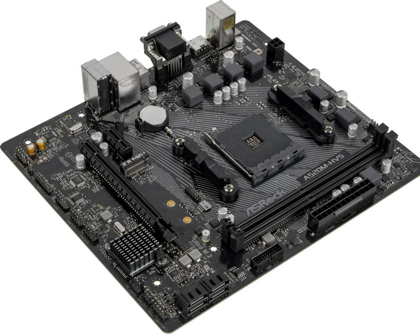 картинка Материнская плата Asrock A520M-HVS Soc-AM4 AMD A520 2xDDR4 mATX от магазина КомпьютерЦентр