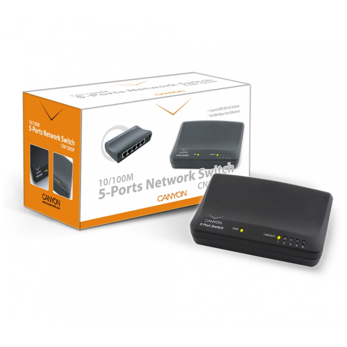 картинка Свитч Canyon 5-port CND-D05P (CND-D05P) от магазина КомпьютерЦентр