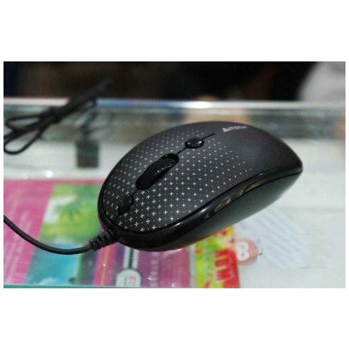 картинка Мышка A4tech N-556FX Star Black USB (N-556FX-2) от магазина КомпьютерЦентр