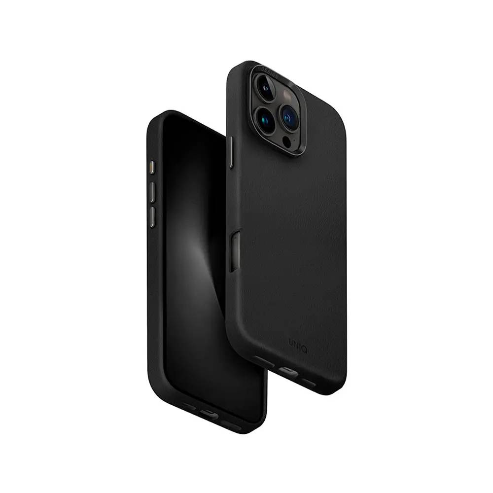картинка Чехол из искусственной кожи Uniq HYBRID LYDEN (MagSafe) для iPhone 16 Pro MAX Black (IP6.9P(2024)-LYDMBLK) от магазина КомпьютерЦентр