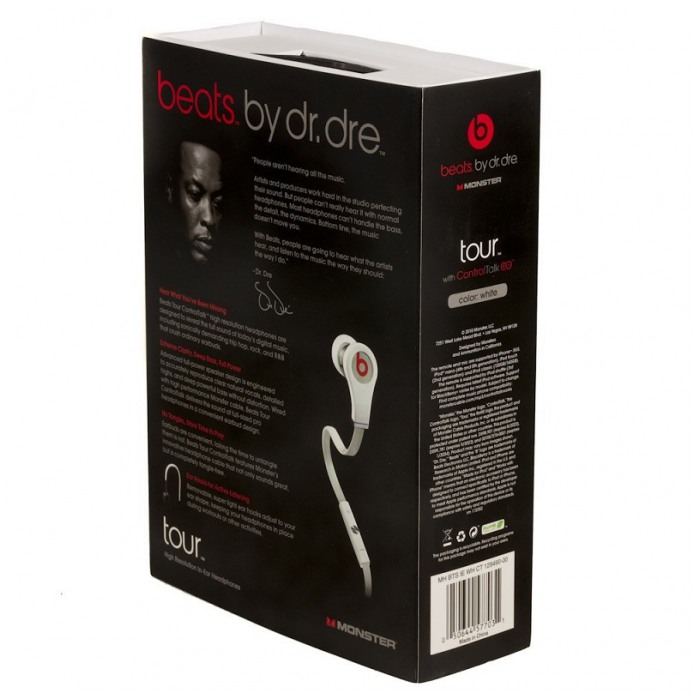 картинка Наушники Monster Beats by Dr. Dre Tour White от магазина КомпьютерЦентр