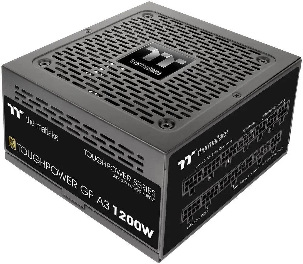 картинка Блок питания Thermaltake ATX 1200W Toughpower GF A3 Gen.5 80+ gold 24pin APFC 120mm fan 12xSATA Cab PS-TPD-1200FNFAGE-H от магазина КомпьютерЦентр