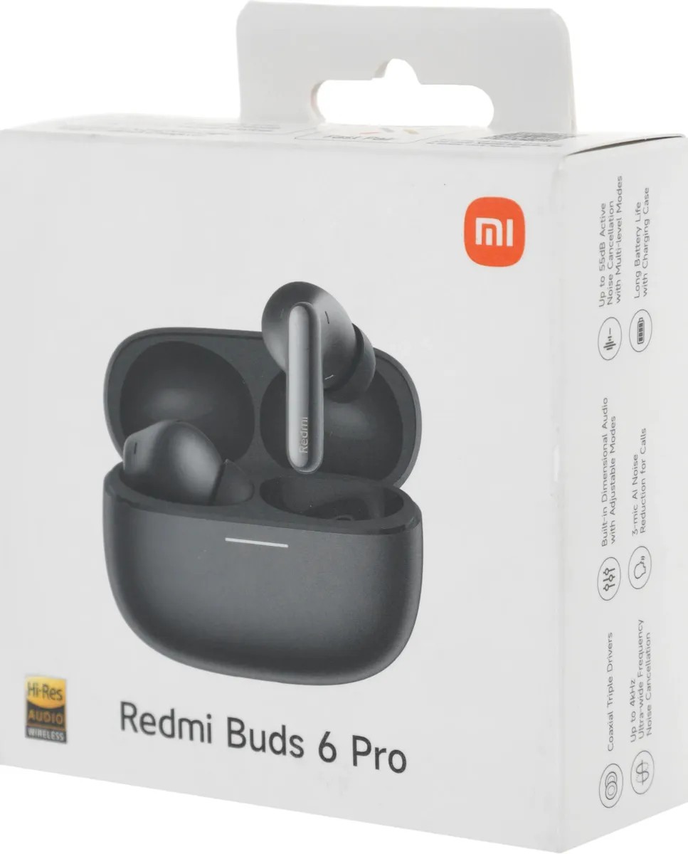 картинка Беспроводные наушники Xiaomi Redmi Buds 6 Pro (BHR9307GL) Black EU от магазина КомпьютерЦентр