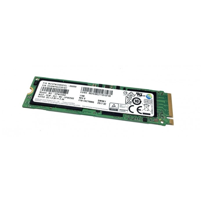 картинка SSD накопитель Samsung 256 Гб SM961 (NVMe) Gen3 M.2 80mm PCIe 3.0 x4 oem  (MZ-VPW2560) от магазина КомпьютерЦентр