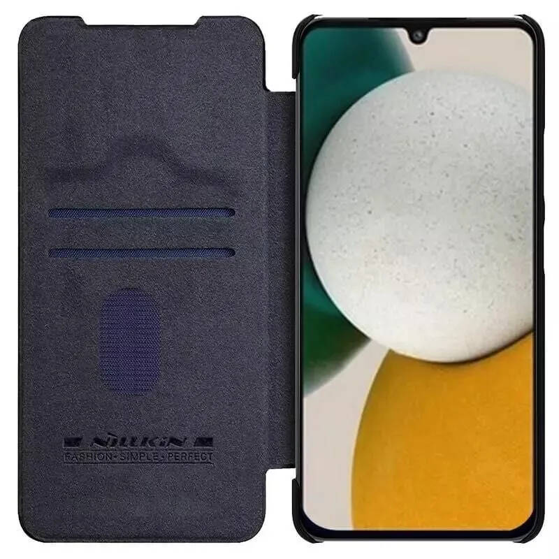 картинка Кожаный чехол-книжка Nillkin Leather Qin Pro для Samsung Galaxy A54 5G (черный) от магазина КомпьютерЦентр
