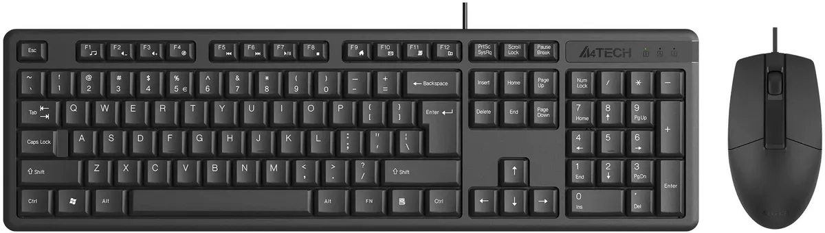 картинка Комплект A4tech KR-3330 Black, USB (клавиатура+мышка) от магазина КомпьютерЦентр