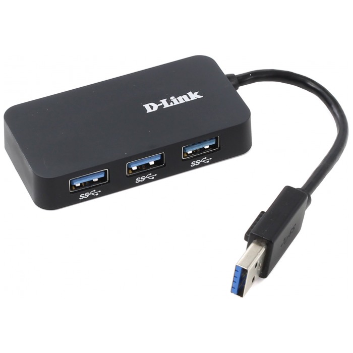 картинка HUB USB D-Link 4-port DUB-1341/ A1B USB 3.0 Black (DUB-1341/A1B) от магазина КомпьютерЦентр