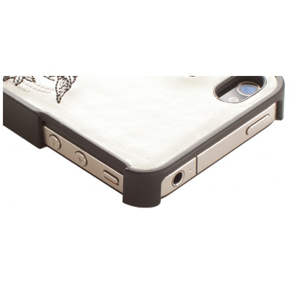 картинка Чехол Ed Hardy Koi-Embroidered Silver/Black for iPhone 4 (EH4300) от магазина КомпьютерЦентр