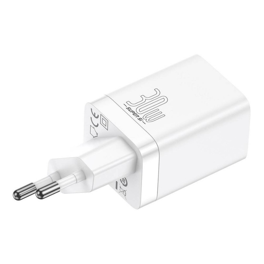 картинка СЗУ Baseus Super Si Pro Quick Charger C+U 30W EU White (CCSUPP-E02) от магазина КомпьютерЦентр
