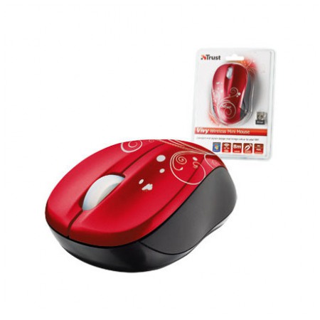картинка Мышка Trust Vivy mini Mouse Wireless Red (17355) от магазина КомпьютерЦентр