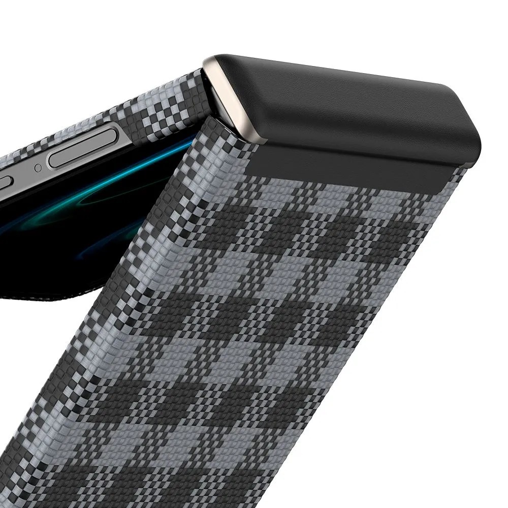картинка Чехол Benks ArmorVichy Spin Case built with Kevlar для Samsung Z Flip 7, черная клетка (Black) от магазина КомпьютерЦентр