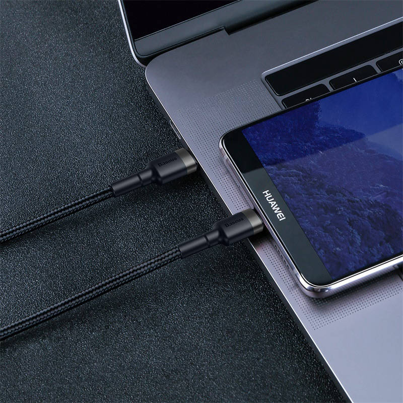 картинка Baseus Data Cable Type-C 100cm Cafule PD2.0 60W CATKLF-GG1 Black от магазина КомпьютерЦентр