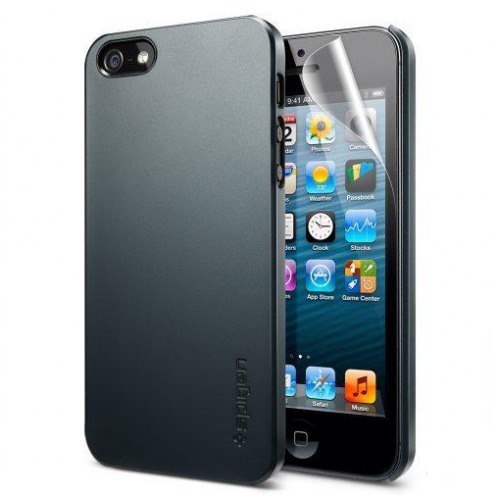 картинка Чехол SGP Case Ultra Thin Air Series Metal Slate for iPhone 5 (SGP10038) от магазина КомпьютерЦентр