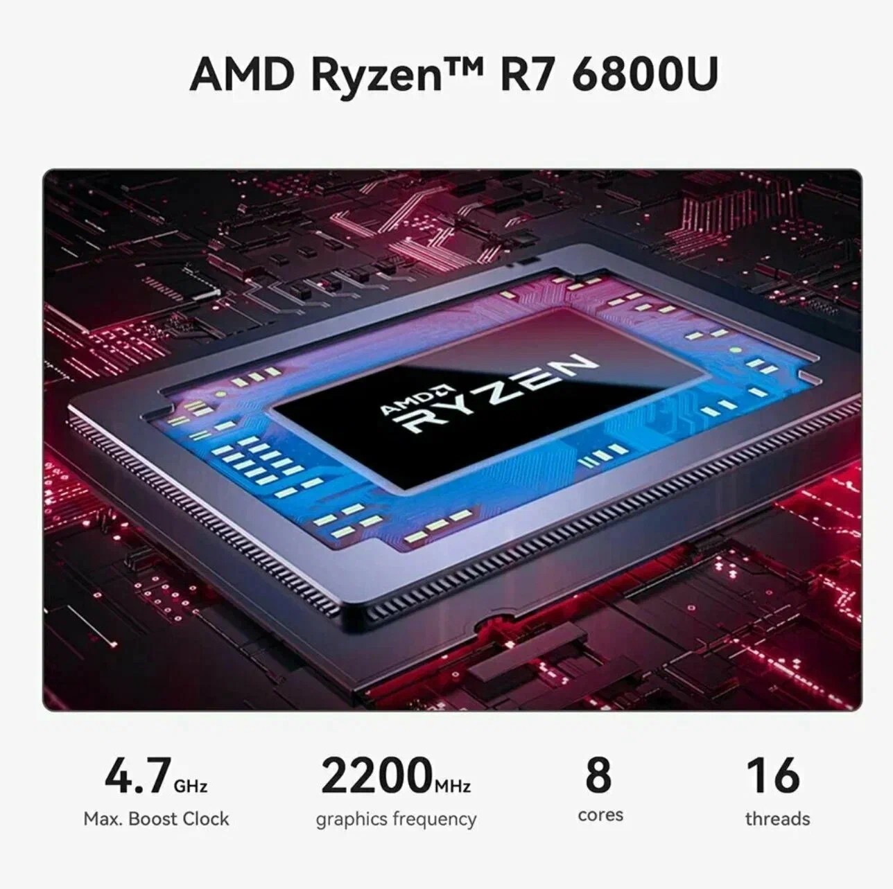 картинка Мини ПК Beelink SER5 MAX, AMD Ryzen 7 6800U /  24Гб DDR5/  500Гб SSD/  WiFi6/  BT5.2/  Windows 11 Pro от магазина КомпьютерЦентр