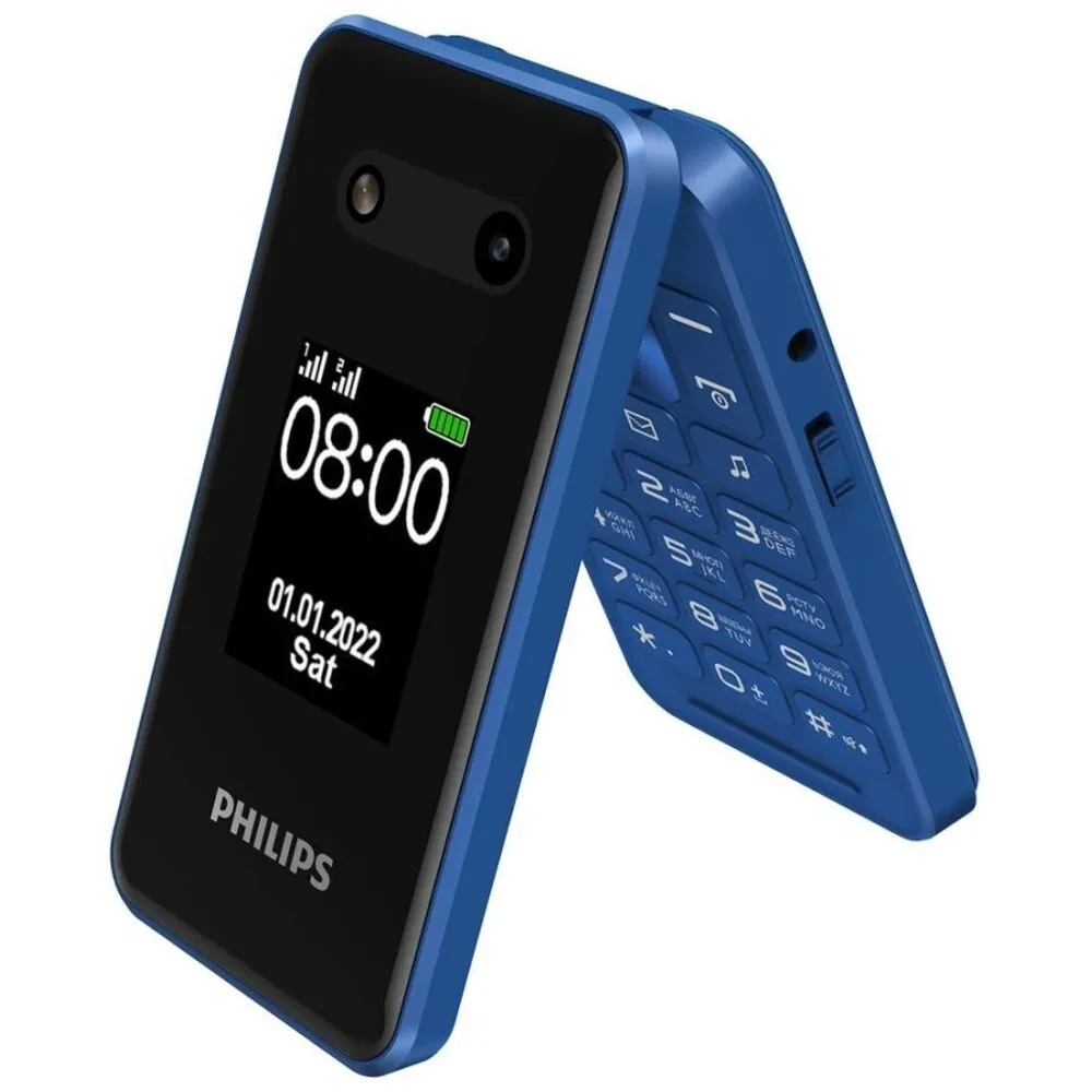 картинка Телефон мобильный Philips E2602 2.8'' Blue Раскладушка от магазина КомпьютерЦентр