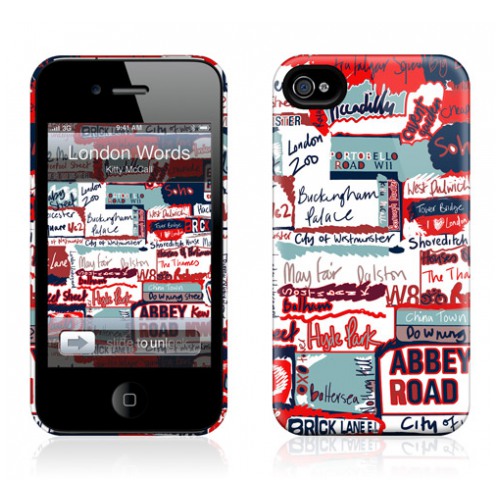 картинка Чехол GelaSkins Hard Case London Words for iPhone 4/ 4S от магазина КомпьютерЦентр