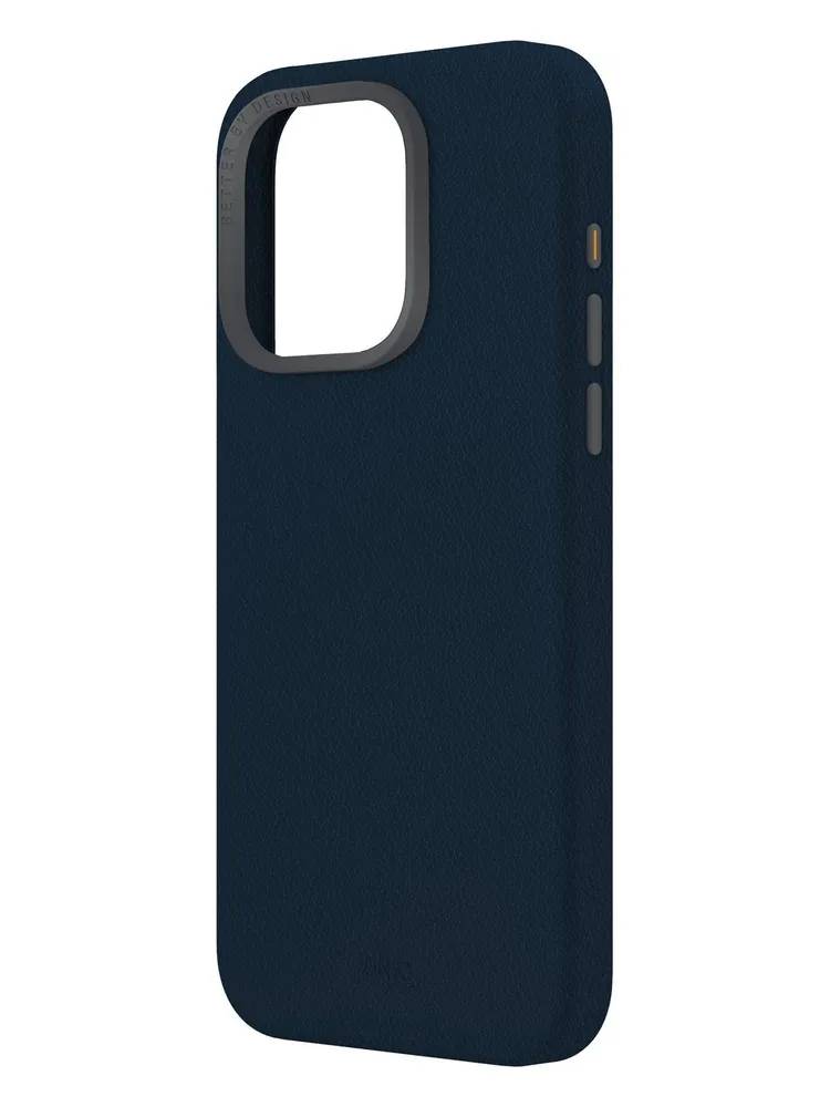 картинка Чехол из искусственной кожи Uniq HYBRID LYDEN (MagSafe) для iPhone 15 Pro 6.1'', синий (Blue) IP6.1P(2023)-LYDMBLU от магазина КомпьютерЦентр