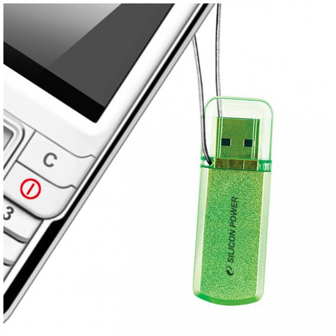 картинка Флешка USB SiliconPower 8Gb Helios 101 Green (SP008GBUF2102V1N) от магазина КомпьютерЦентр