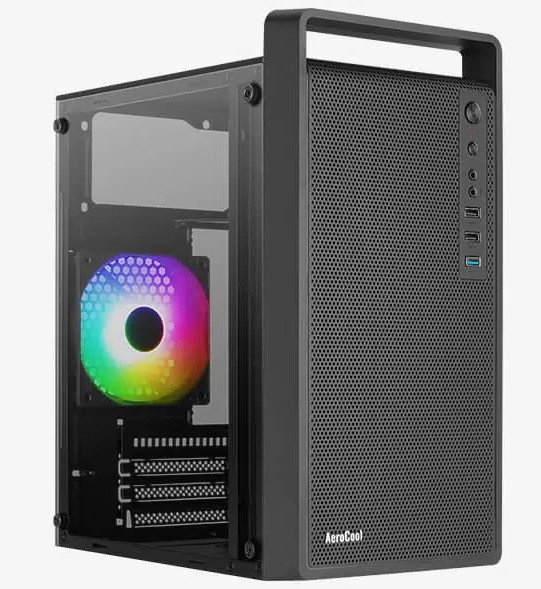 картинка Корпус Aerocool Cs-109-G-BK-v1 mATX, без БП, черный от магазина КомпьютерЦентр
