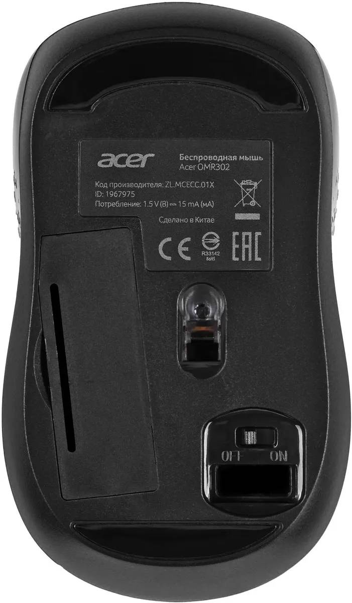 картинка Мышка Acer OMR302, беспроводная, черный (ZL.MCECC.01X) от магазина КомпьютерЦентр