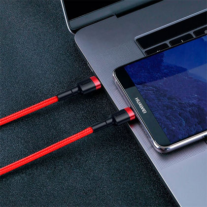 картинка Дата кабель Baseus Type-C 100cm Cafule PD2.0 60W CATKLF-G09 Black/ Red от магазина КомпьютерЦентр
