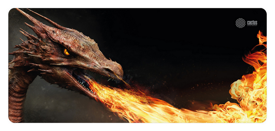 картинка Коврик для мышки Cactus Fire Dragon 900x400x3мм (CS-MP-PRO06XXL) от магазина КомпьютерЦентр