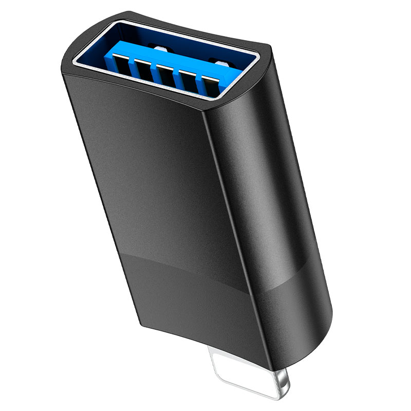 картинка Адаптер OTG HOCO Lightning/ USB 2.0 Black UA17 от магазина КомпьютерЦентр