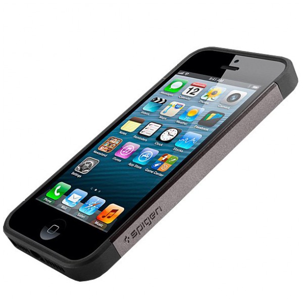 картинка Чехол SGP Case Slim Armor S Series Gun Metal for iPhone 5 (SGP10475) от магазина КомпьютерЦентр