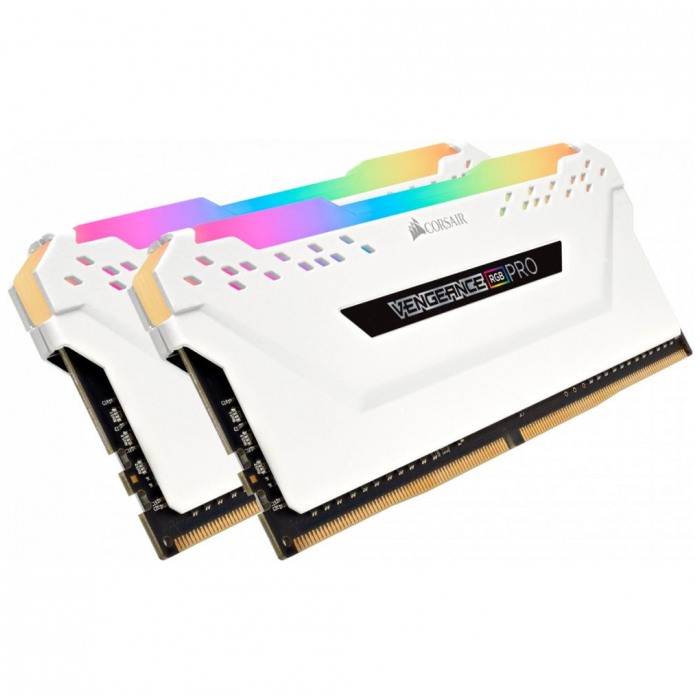 картинка Набор модулей памяти Corsair DIMM DDR4 32Gb (2x16Gb) 3000MHz PC4-24000 Vengeance RGB Pro (CMW32GX4M2C3000C15W) от магазина КомпьютерЦентр