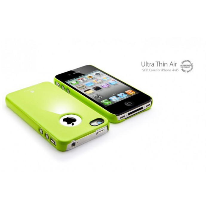 картинка Чехол SGP Ultra Thin Air Pastel Series Lime for iPhone 4/4S (SGP08385) от магазина КомпьютерЦентр