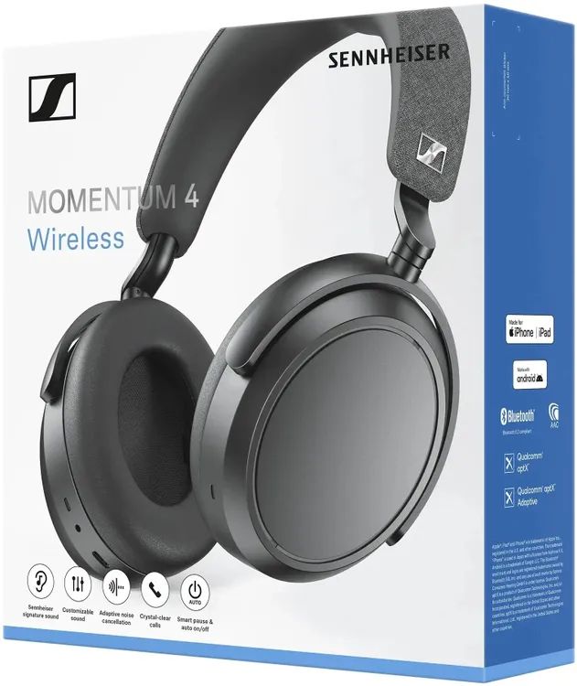 картинка Беспроводные наушники Sennheiser Momentum 4 Wireless Black от магазина КомпьютерЦентр